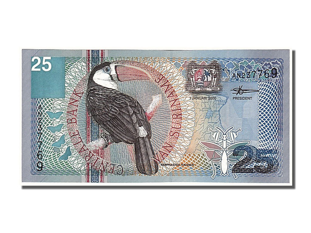 Banconote, Suriname, 25 Gulden, 2000, 2000-01-01, FDS