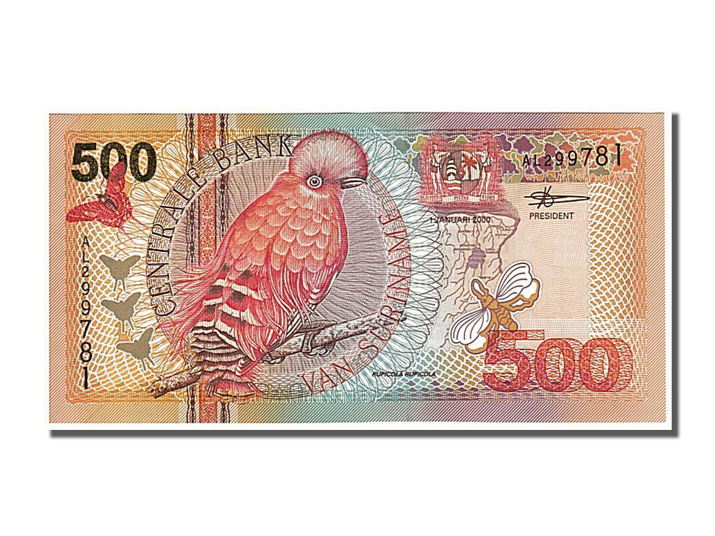 Suriname, 500 Gulden, 2000, KM #150, 2000-01-01, UNC(65-70), AL