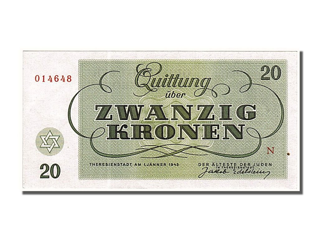 Banknote, Czechoslovakia, 20 Kronen, 1943, 1943-01-01, UNC(65-70)