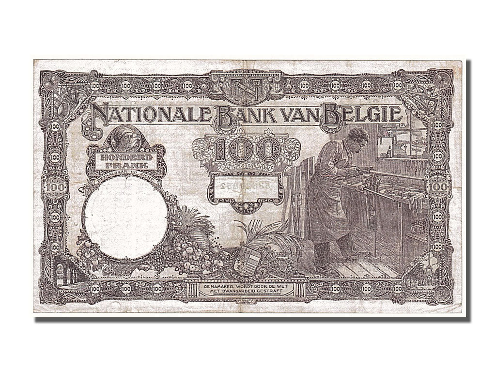 Banknote, Belgium, 100 Francs, 1927, 1927-04-28, EF(40-45)