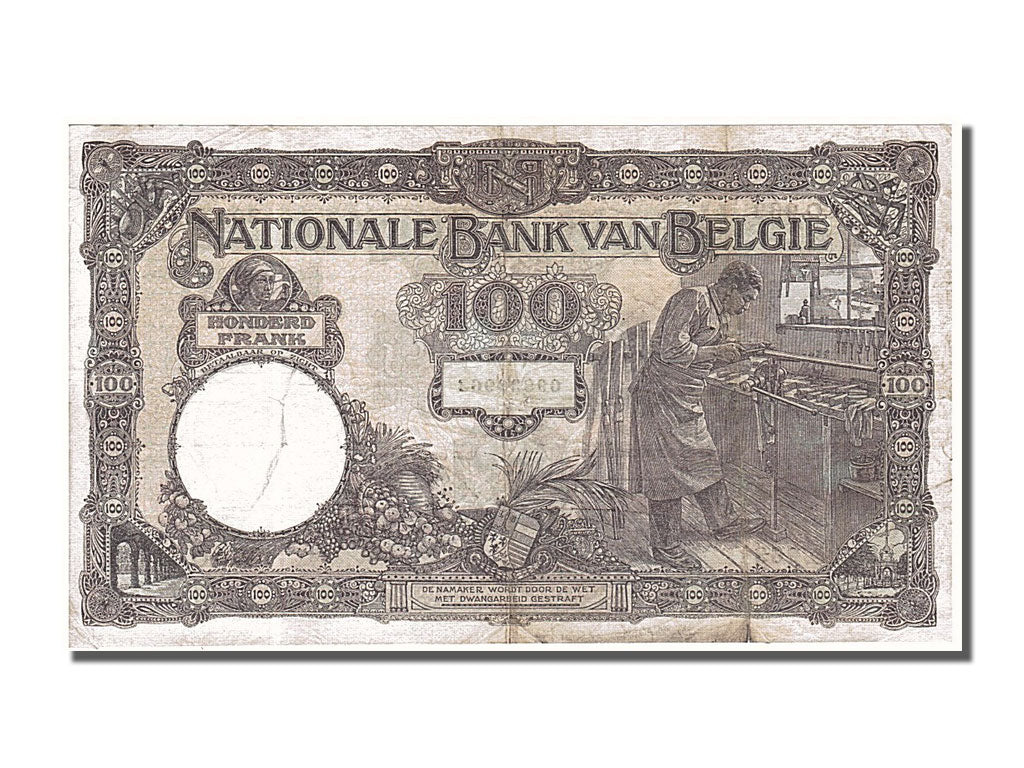 Banknote, Belgium, 100 Francs, 1921, 1921-08-18, EF(40-45)