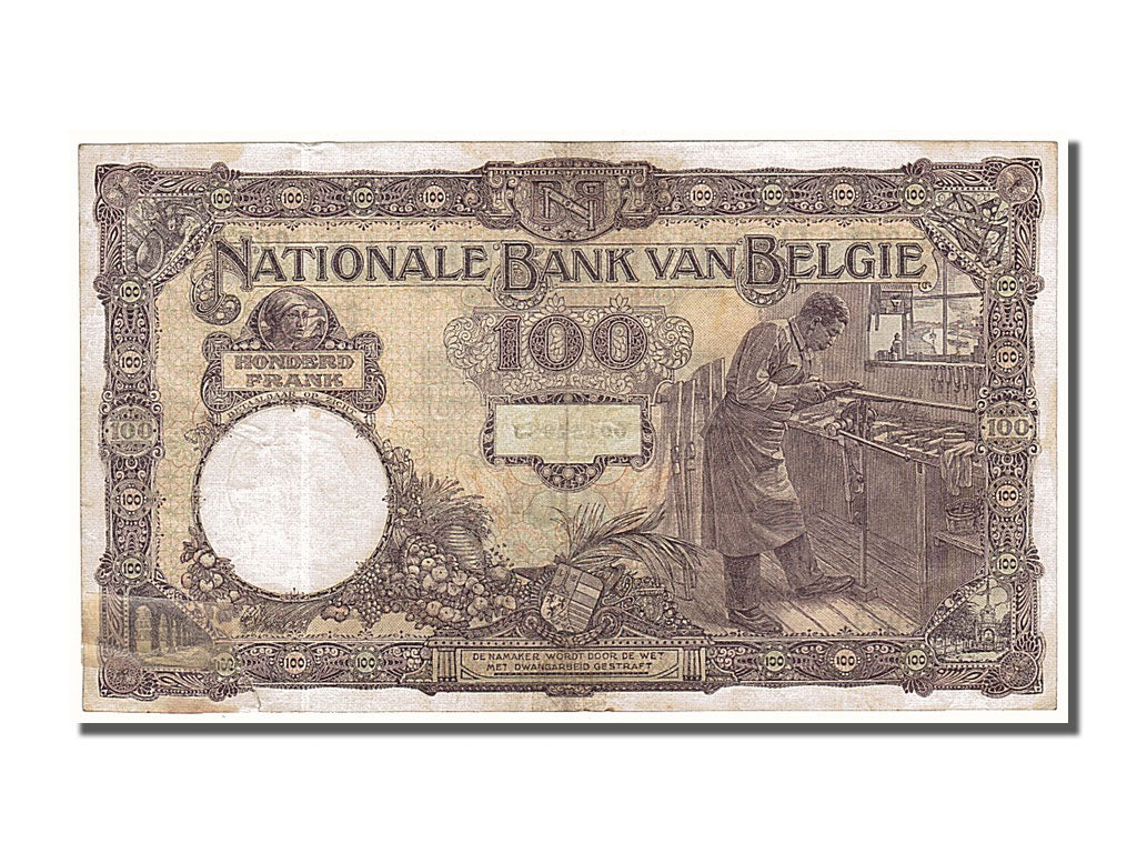 Belgium, 100 Francs, 1921, KM #95, 1921-04-02, EF(40-45), 007.C.983