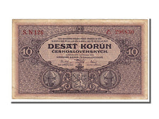 Czechoslovakia, 10 Korun, 1927, KM #20a, 1927-01-02, AU(55-58), S.N 126