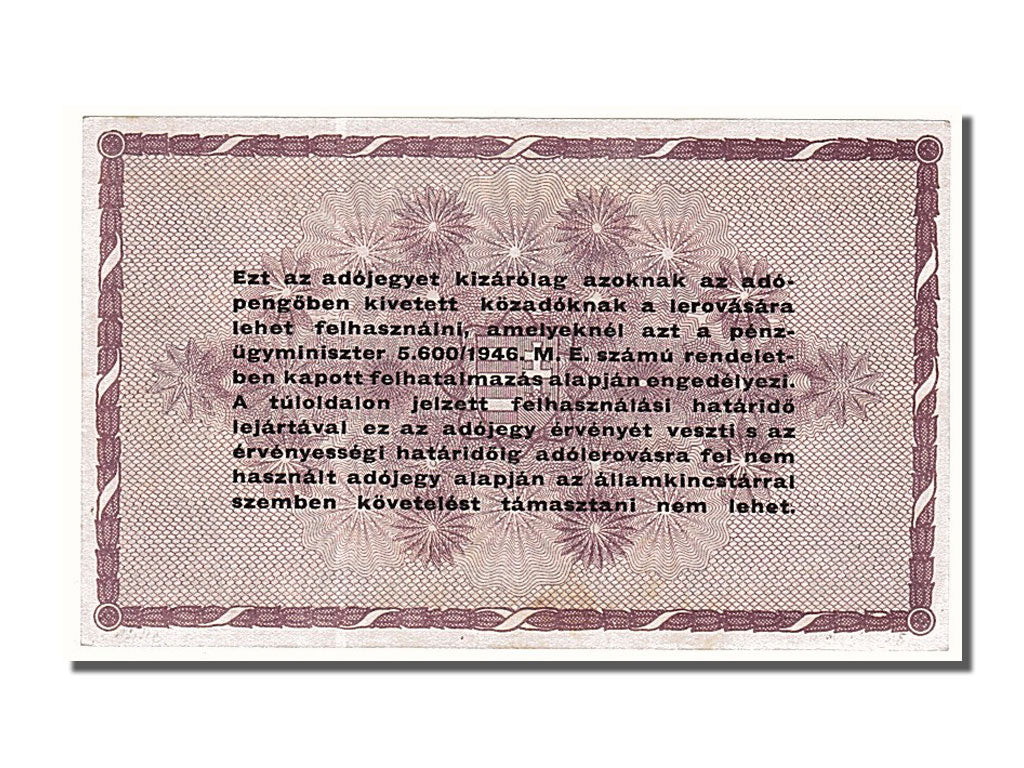 Ungheria, 100,000 (Egyszázezer) Adópengö, 1946, SPL