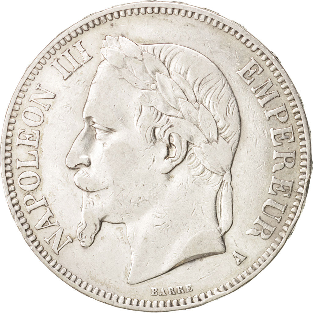 France, Napoleon III, 5 Francs, 1868, Paris, EF(40-45), Silver, KM 799.1