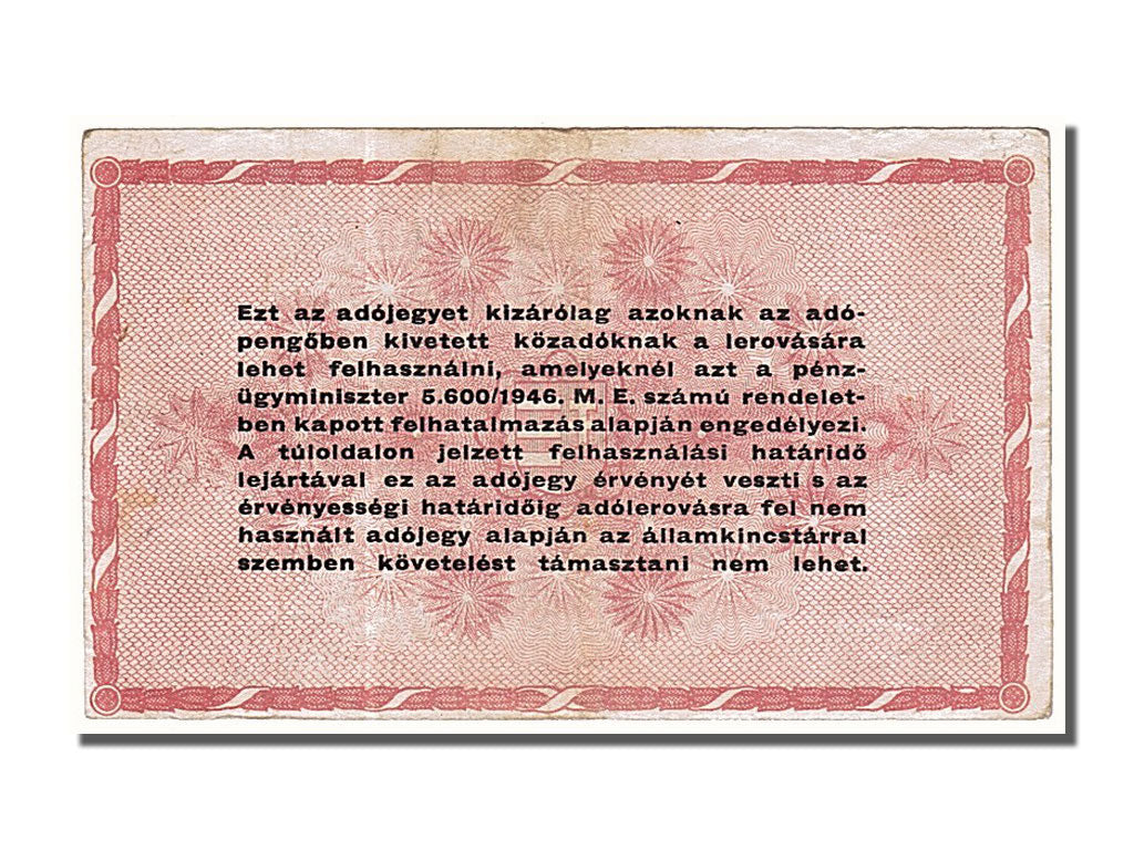 Ungheria, 1,000,000 (Egymillió) Adópengö, 1946, BB