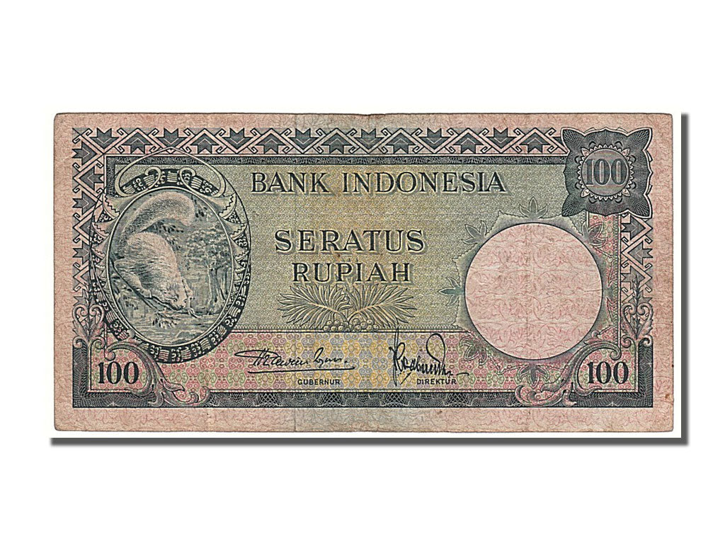 Indonesia, 100 Rupiah, 1957, KM #51a, EF(40-45), 100ZA