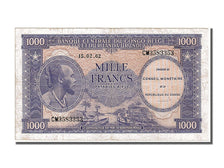 Banknote, Congo Democratic Republic, 1000 Francs, 1962, 1962-02-15, AU(50-53)