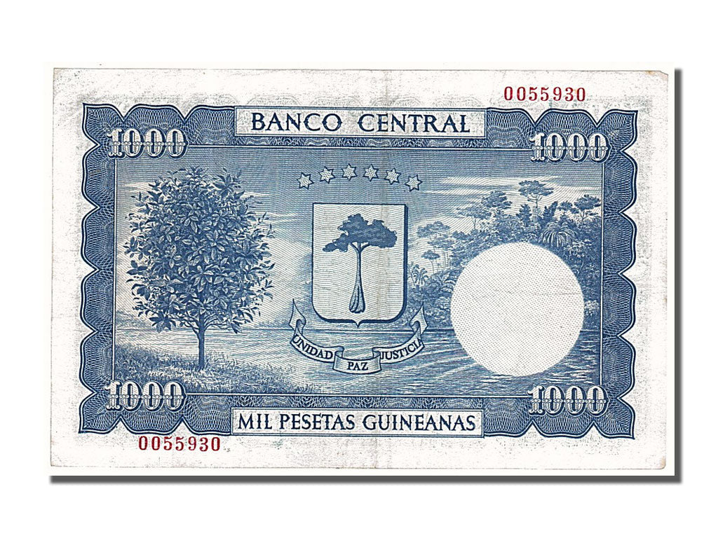 Equatorial Guinea, 1000 Pesetas Guineanas, 1969, KM #3, 1969-10-12, EF(40-45),..