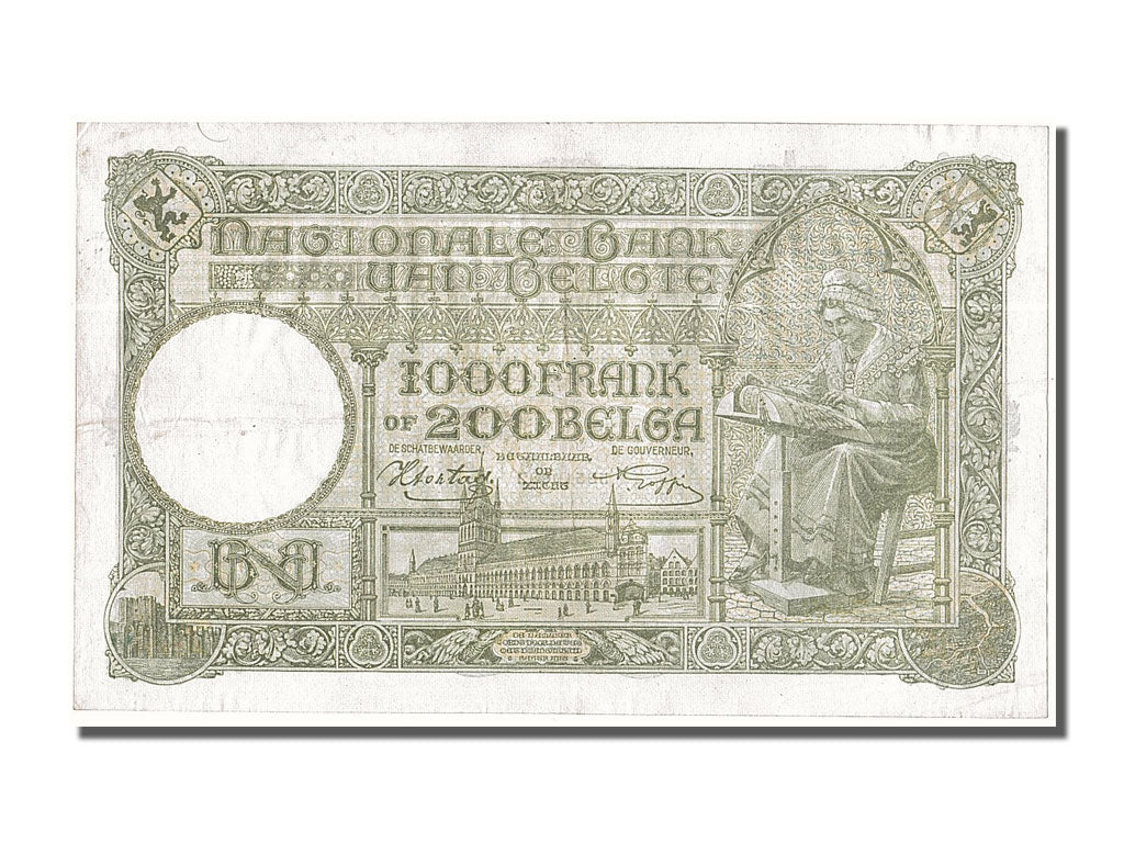 Banknote, Belgium, 1000 Francs-200 Belgas, 1943, 1943-09-09, UNC(60-62)