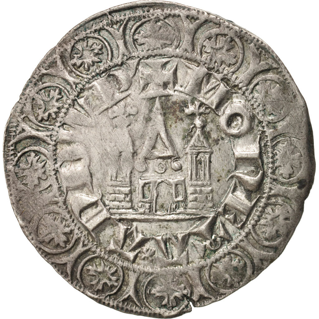 Coin, Belgium, Gros d'Argent, 1337, Anvers, AU(50-53), Silver