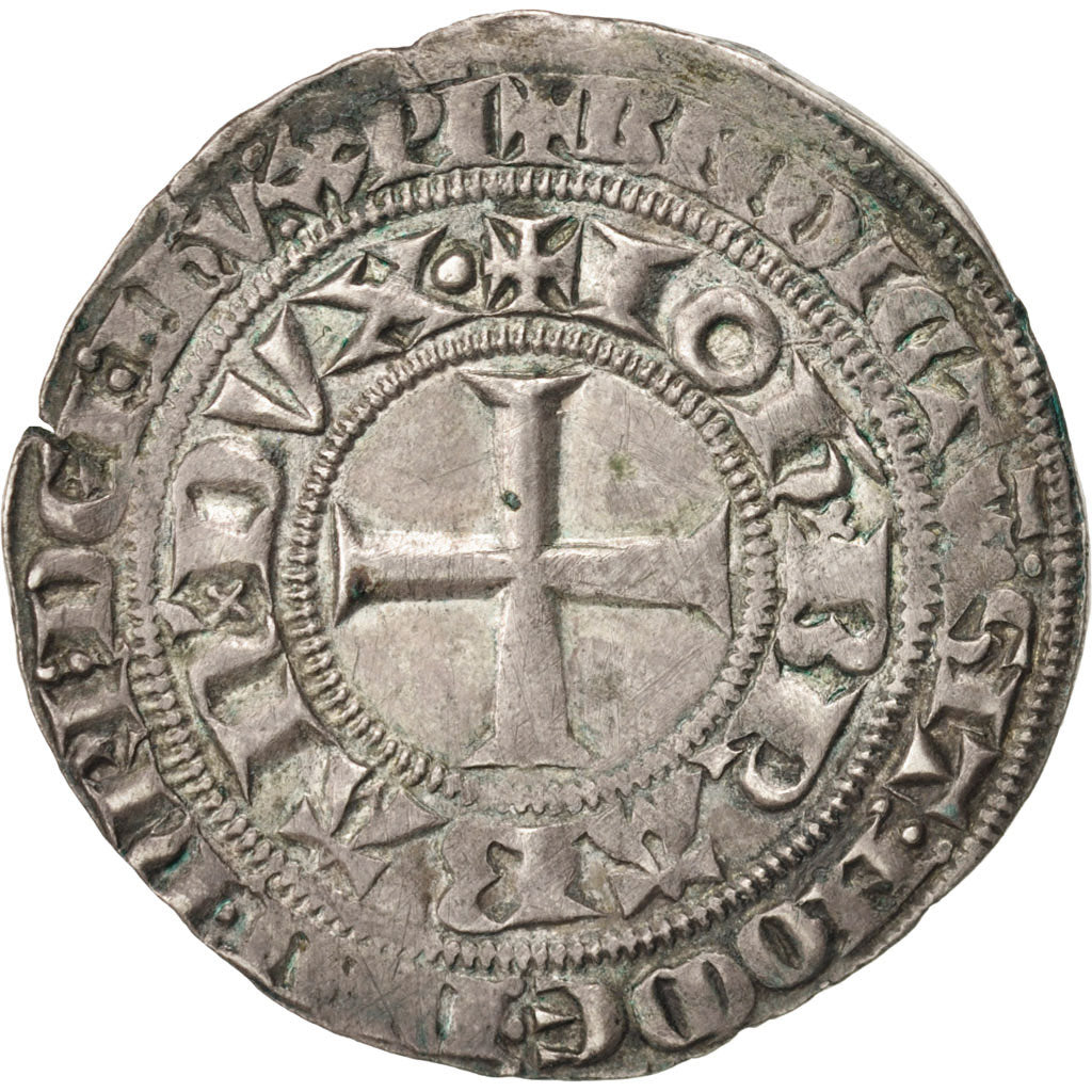 Coin, Belgium, Gros d'Argent, 1337, Anvers, AU(50-53), Silver