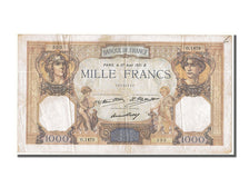 Billete, Francia, 1000 Francs, 1 000 F 1927-1940 ''Cérès et Mercure'', 1931