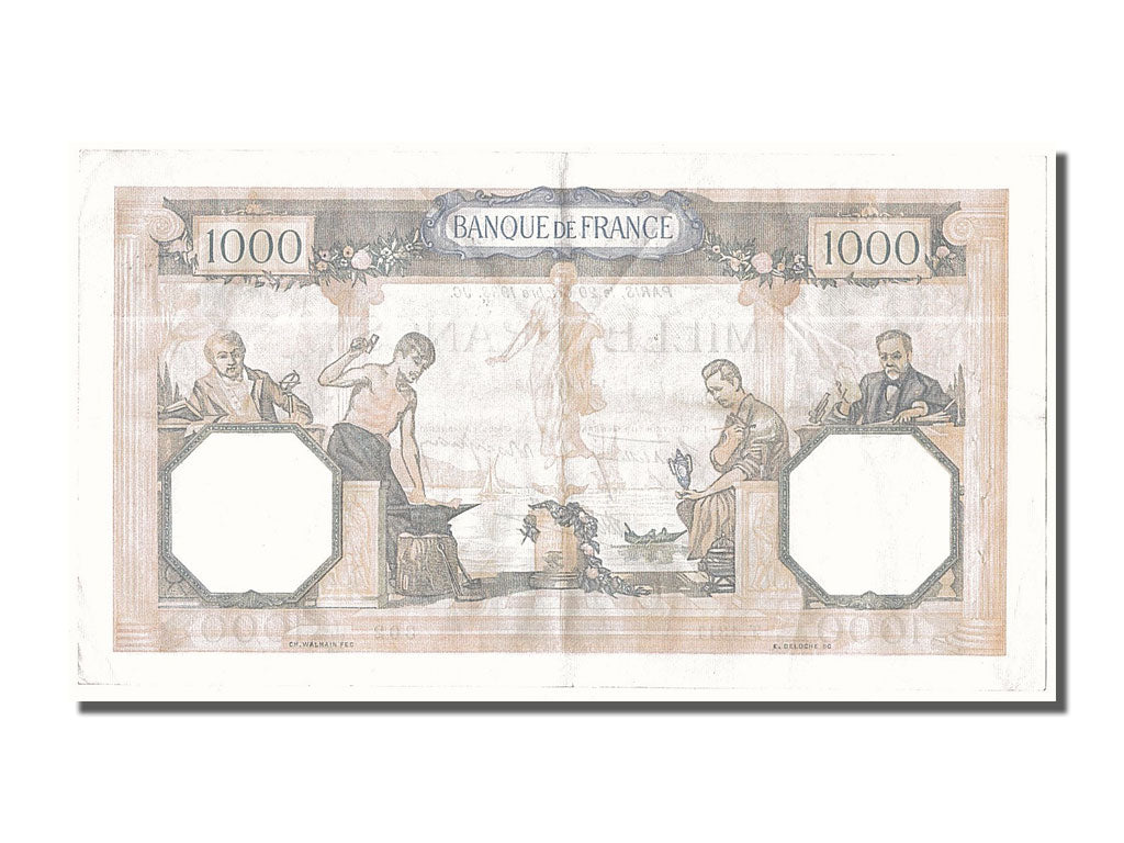 Biljet, Frankrijk, 500 Francs, 1 000 F 1927-1940 ''Cérès et Mercure'', 1938