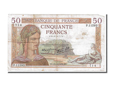 France, 50 Francs, 50 F 1934-1940 ''Cérès'', 1939, KM #85b, 1939-10-19, V...