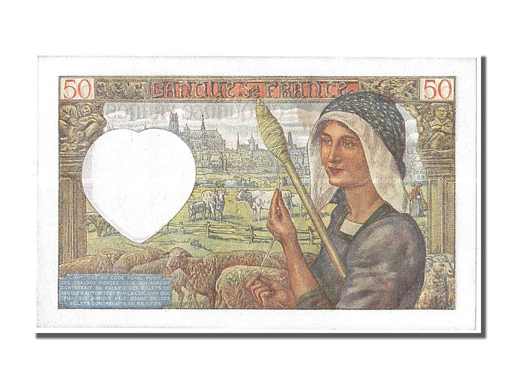 Billet, France, 50 Francs, 50 F 1940-1942 ''Jacques Coeur'', 1941, 1941-12-18