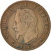 France, Napoleon III, 2 Centimes, 1861, Paris, EF(40-45), Bronze, KM 796.4