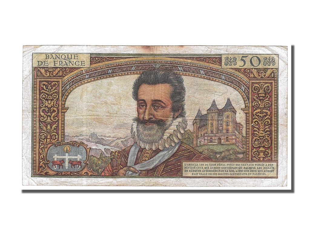 France, 50 Nouveaux Francs, 50 NF 1959-1961 ''Henri IV'', 1961, KM #143a,...
