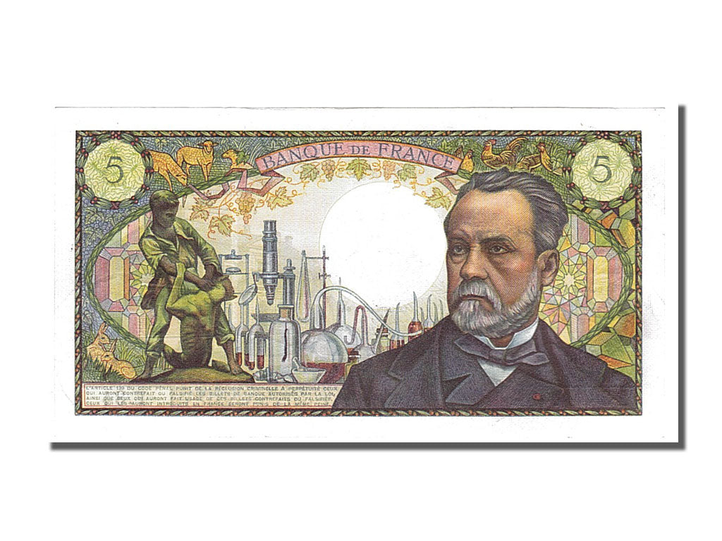Banknote, France, 5 Francs, 5 F 1966-1970 ''Pasteur'', 1966, 1966-09-01