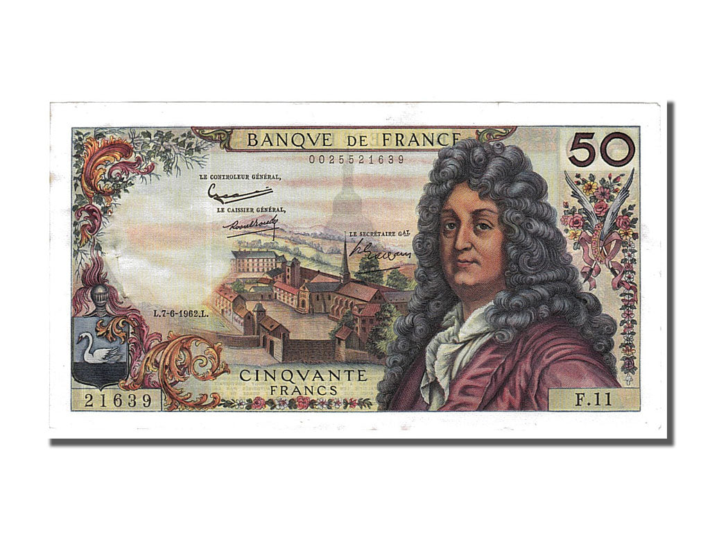 Banknot, Francja, 50 Francs, Racine, 1962, 1962-06-07, UNC(60-62), Fayette:64.1