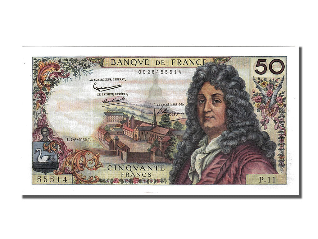 Billet, France, 50 Francs, 50 F 1962-1976 ''Racine'', 1962, 1962-06-07, SPL