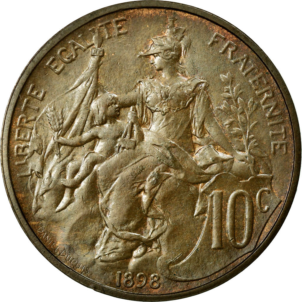 Coin, France, Dupuis, 10 Centimes, 1898, Paris, AU(55-58), Bronze, KM:843