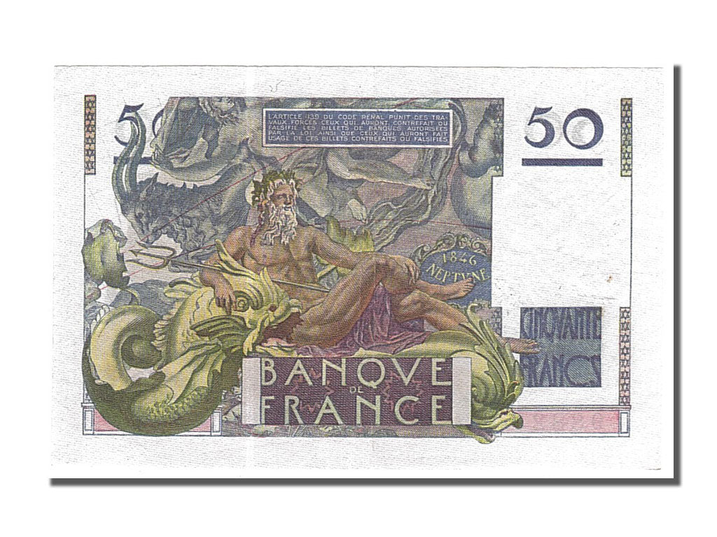Biljet, Frankrijk, 50 Francs, 50 F 1946-1951 ''Le Verrier'', 1946, 1946-05-16