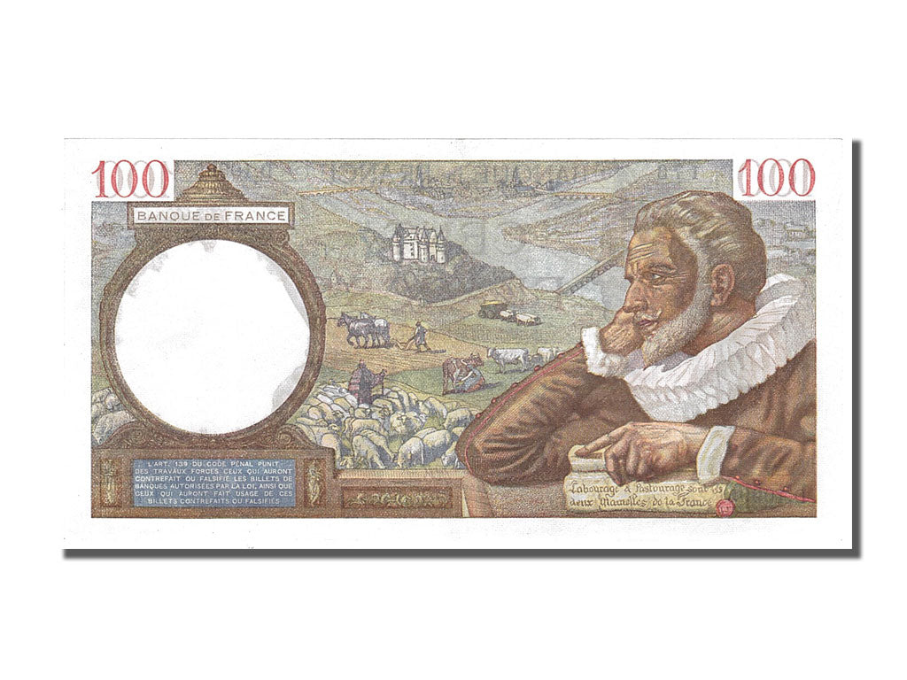 France, 100 Francs, 100 F 1939-1942 ''Sully'', 1940, KM #94, 1940-05-16,...