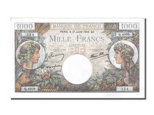 Francia, 1000 Francs, 1 000 F 1940-1944 ''Commerce et Industrie'', 1944, KM:9...