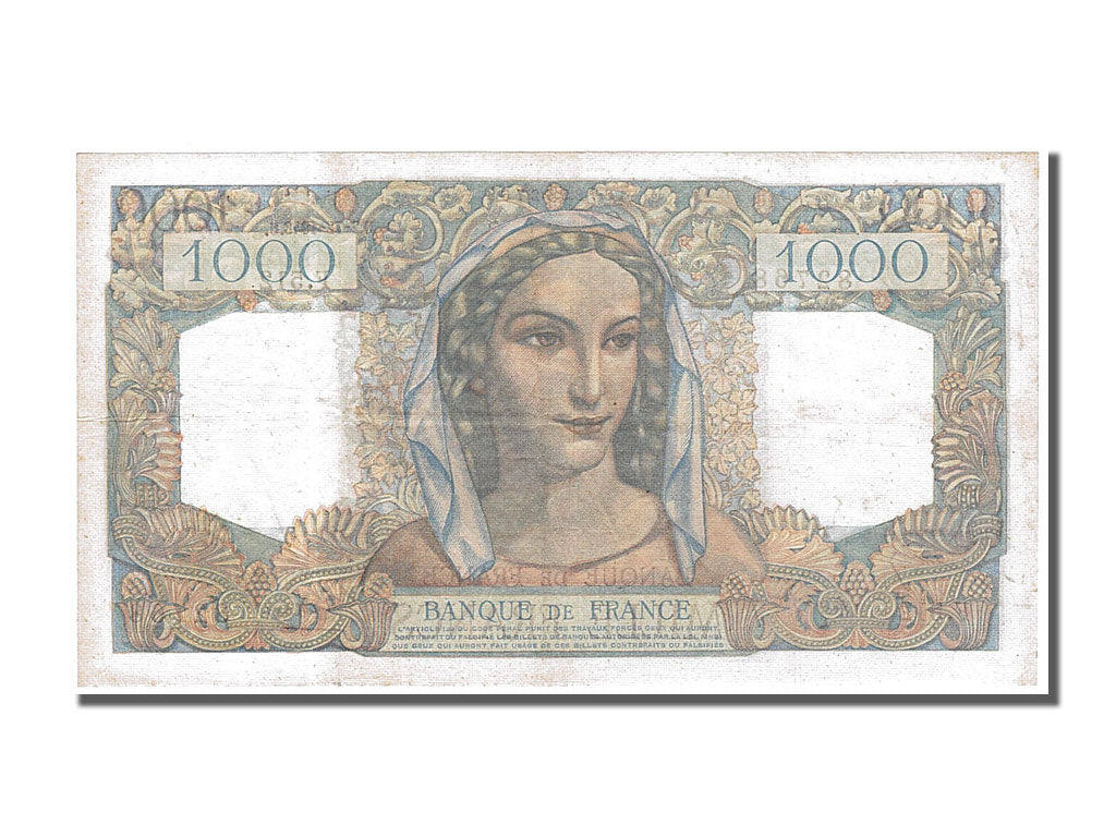 Banknote, France, 1000 Francs, 1 000 F 1945-1950 ''Minerve et Hercule'', 1948