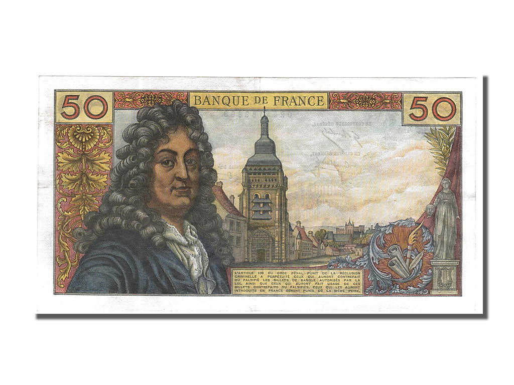 France, 50 Francs, 50 F 1962-1976 ''Racine'', 1968, KM #148c, 1968-04-04,...