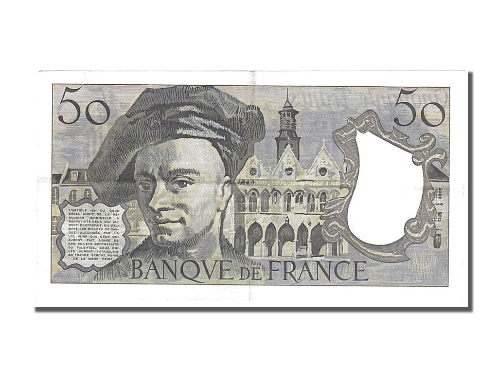 France, 50 Francs, 50 F 1976-1992 ''Quentin de La Tour'', 1978, KM #152a,...