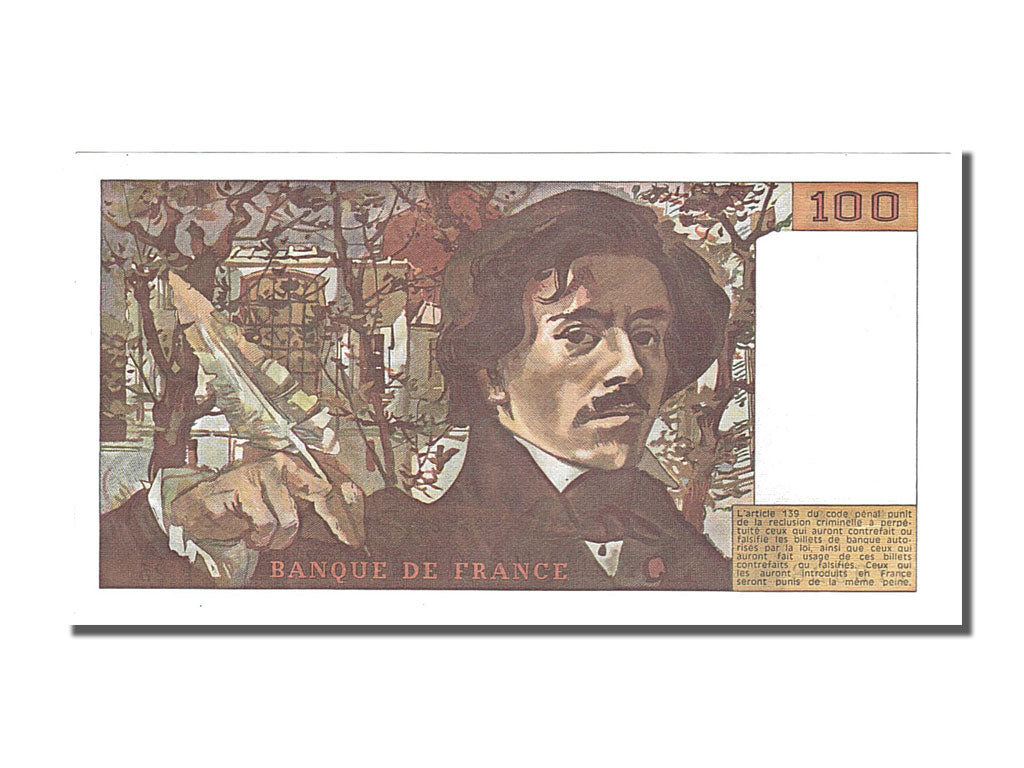 Banconote, Francia, 100 Francs, 100 F 1978-1995 ''Delacroix'', 1980, FDS