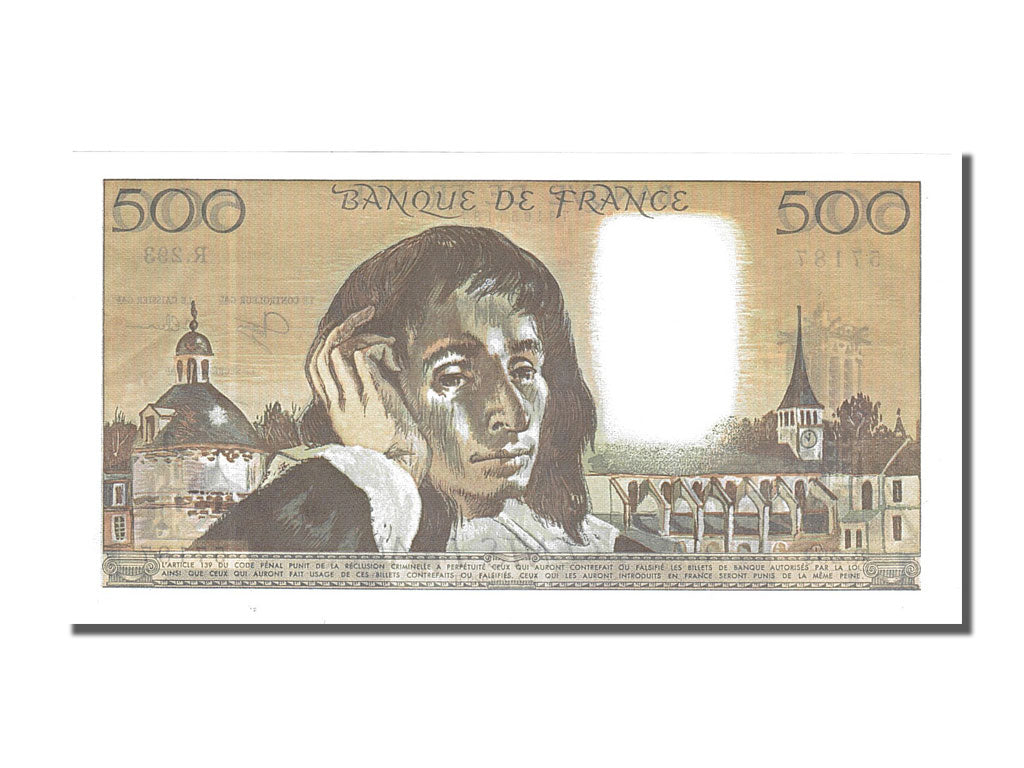 Banknote, France, 500 Francs, 500 F 1968-1993 ''Pascal'', 1989, 1989-02-02