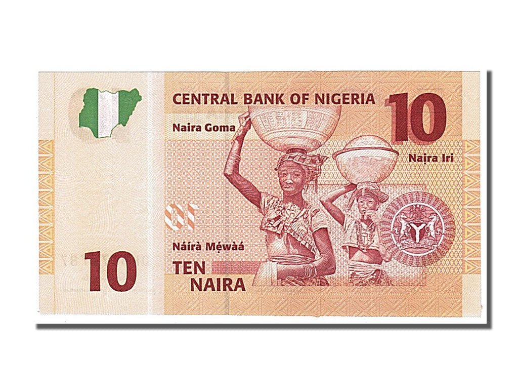Nigeria, 10 Naira, 2007, KM #33b, UNC(65-70), DK