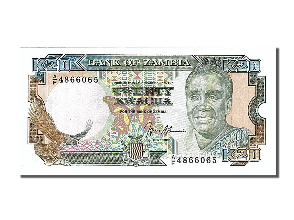 Banknot, Zambia, 20 Kwacha, 1989, UNC(65-70)