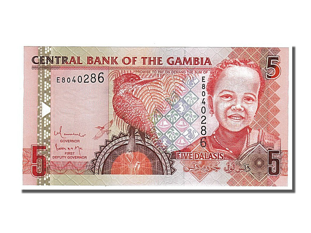 Banknote, Gambia, 5 Dalasis, 2001, UNC(65-70)