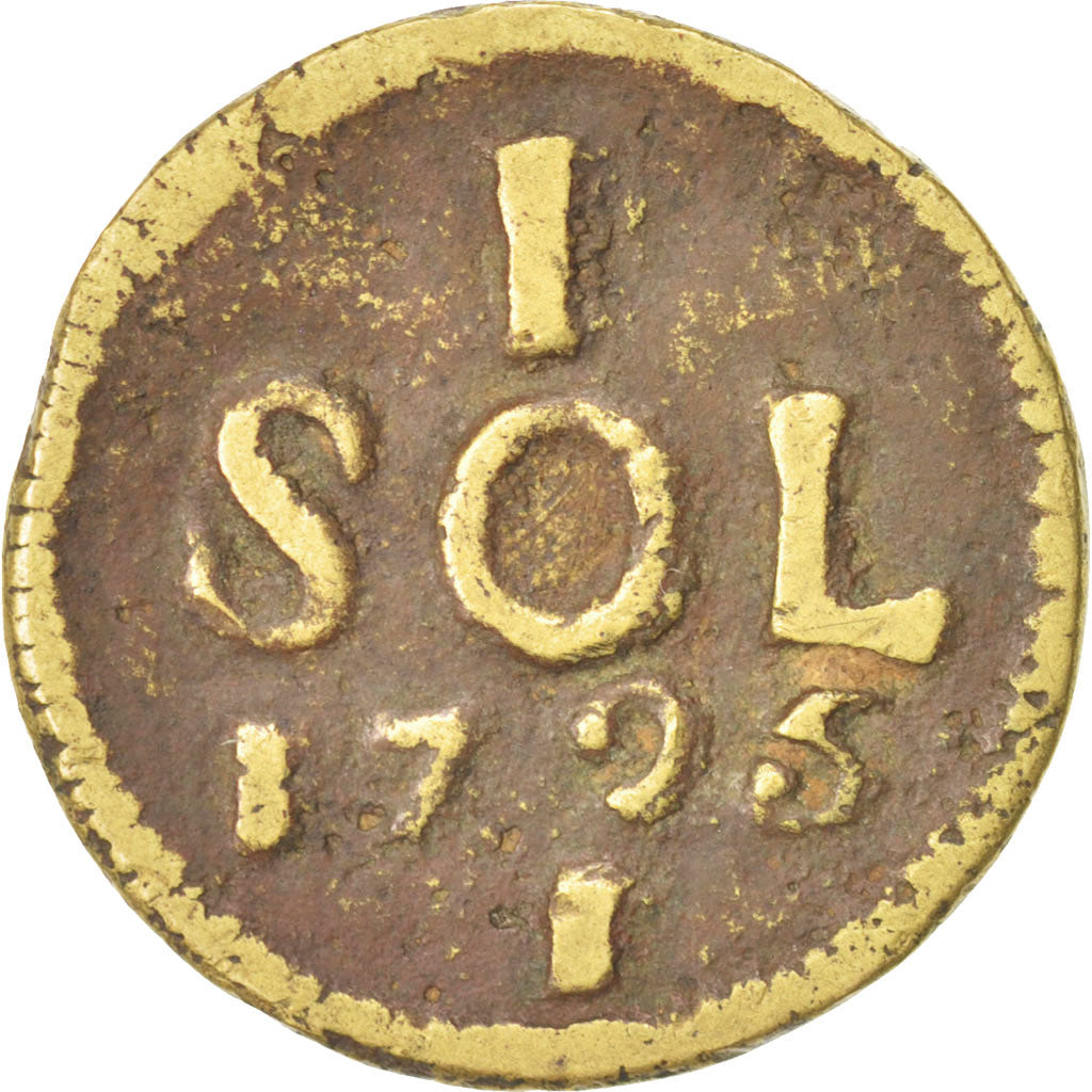 Luxembourg, Frans II, Sol, 1795, Luxembourg, VF(20-25), Copper, KM:19