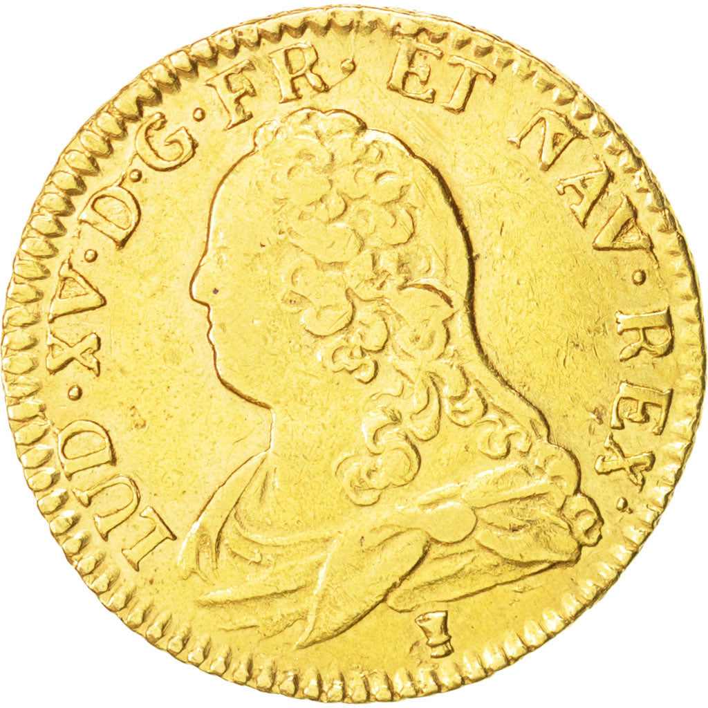 Frankreich, Louis XV, Louis d'or aux lunettes, 1736, Rennes,VF(30-35), KM 489.26