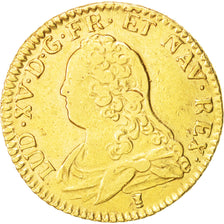 Frankreich, Louis XV, Louis d'or aux lunettes, 1736, Rennes,VF(30-35), KM 489.26