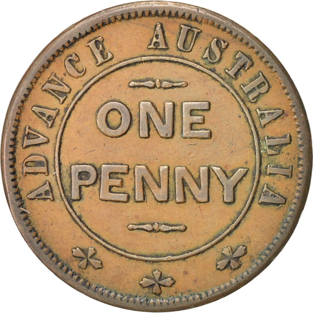 Australia, Penny, 1850, EF(40-45), Copper, KM:Tn282.1