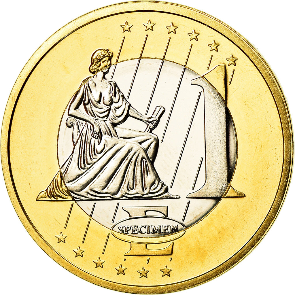 Monaco, medaglia, 1 E, Essai-Trial, FDC, Bi-metallico