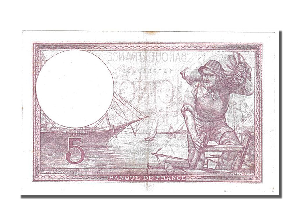 France, 5 Francs, 5 F 1917-1940 ''Violet'', 1939, KM #83, 1939-07-20,...