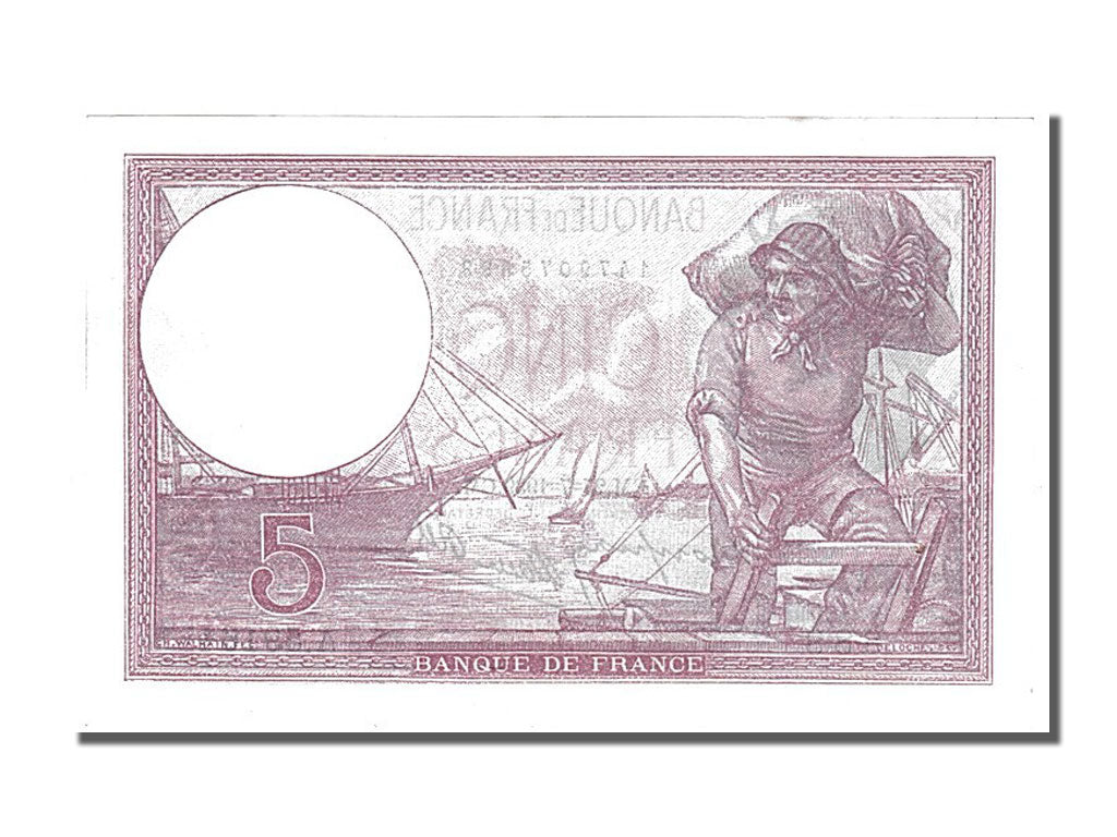Biljet, Frankrijk, 5 Francs, 5 F 1917-1940 ''Violet'', 1939, 1939-07-27, SUP+