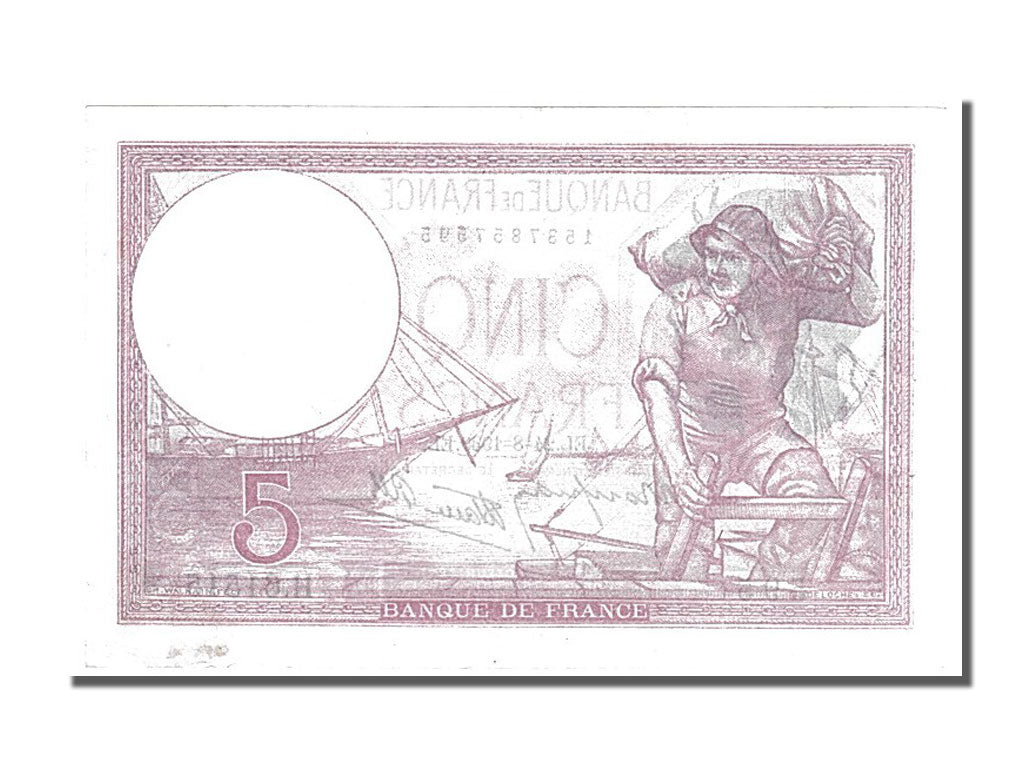 France, 5 Francs, 5 F 1917-1940 ''Violet'', 1939, KM #83, 1939-08-24,...