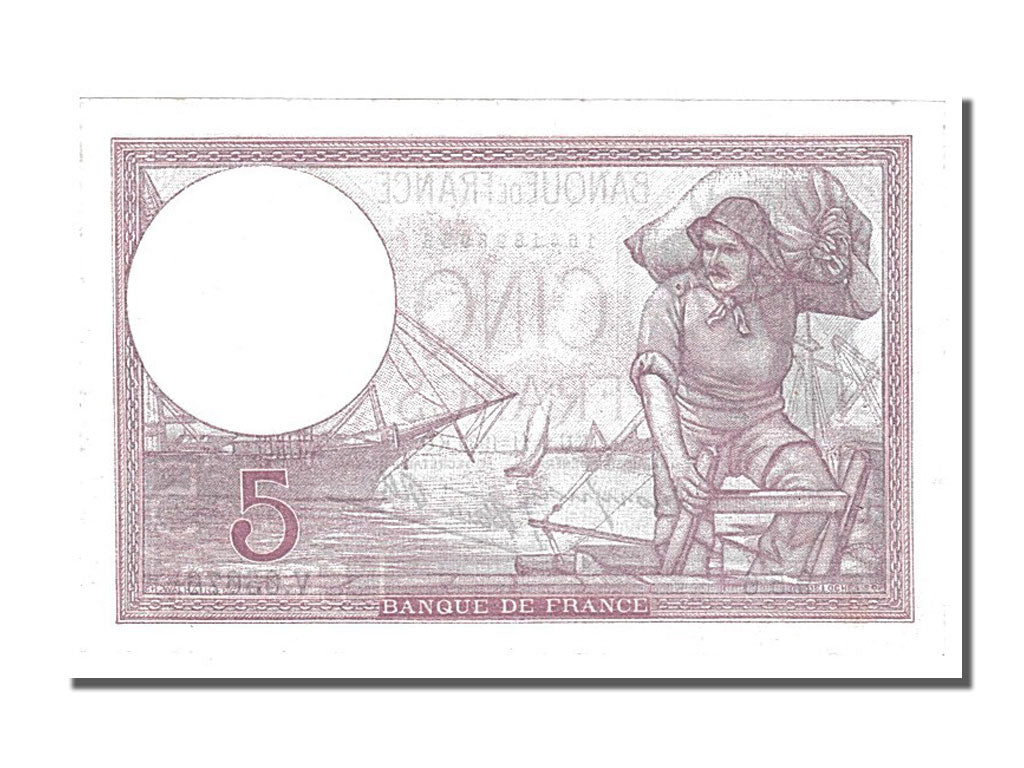 Billete, Francia, 5 Francs, 5 F 1917-1940 ''Violet'', 1939, 1939-11-02, SC