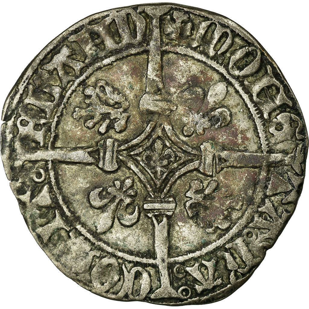 Coin, France, Double Gros dit Vierlander, Undated, Bruges, EF(40-45), Billon