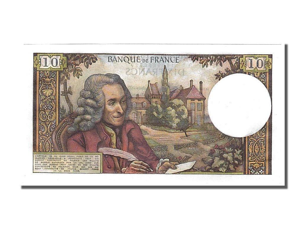Banknote, France, 10 Francs, 10 F 1963-1973 ''Voltaire'', 1971, 1971-06-03
