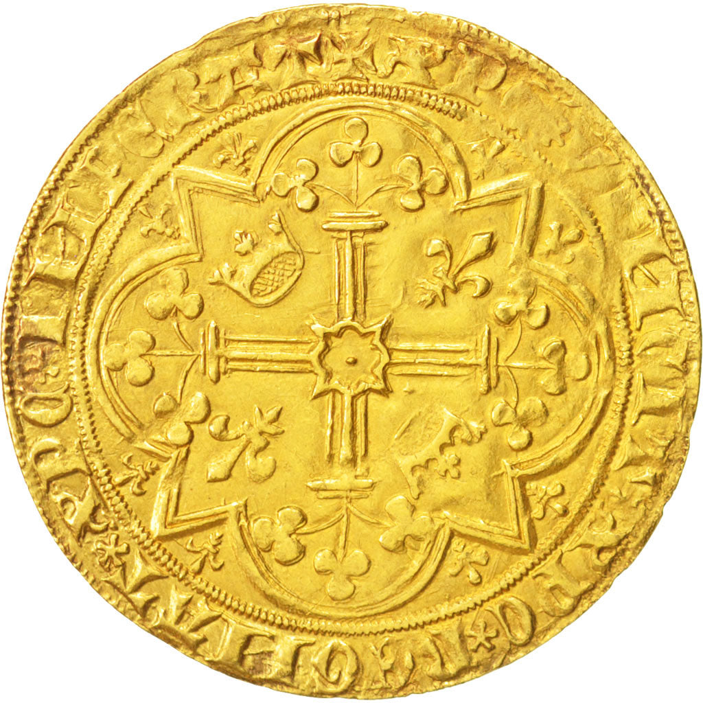France, Charles V, Franc à pied, TTB, Or, Duplessy:360