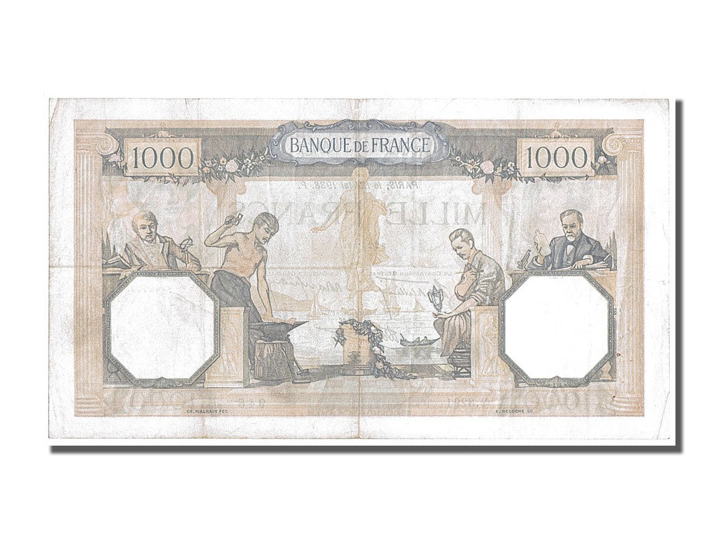 Francia, 500 Francs, 1 000 F 1927-1940 ''Cérès et Mercure'', 1938, KM:88c,...